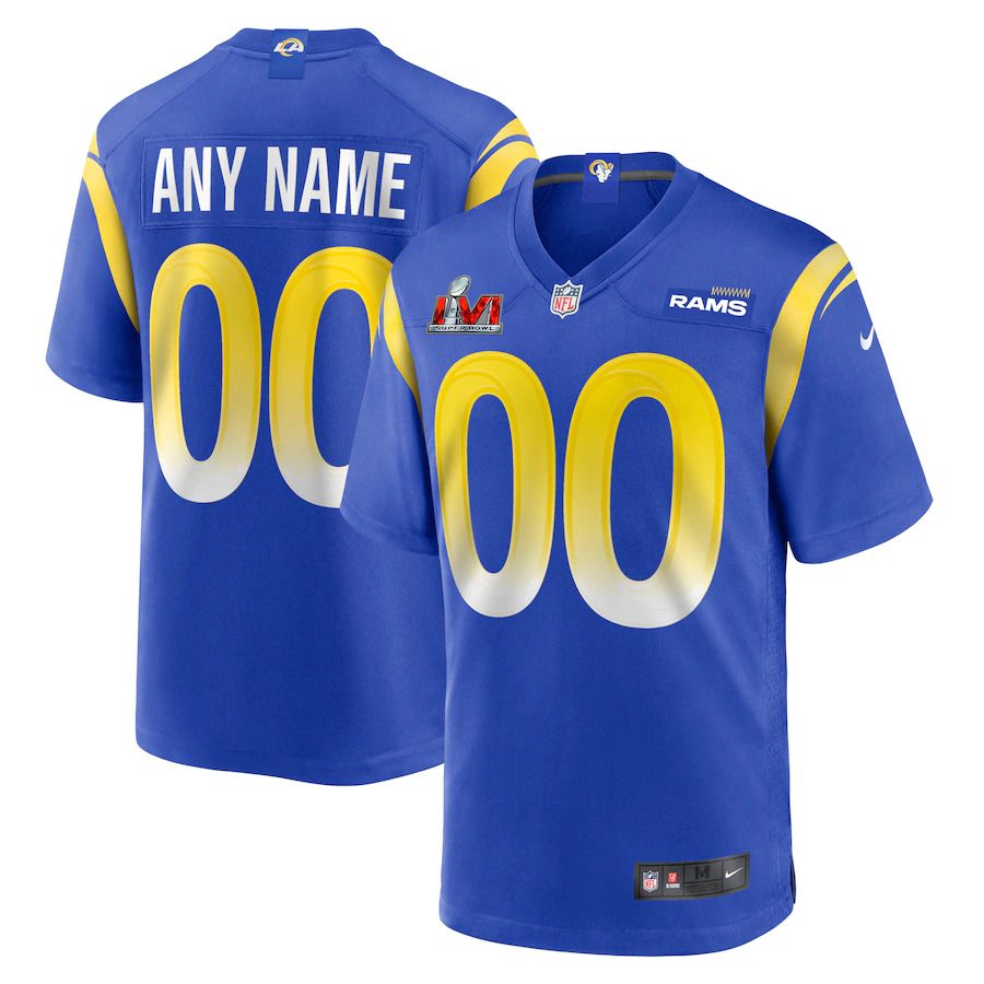 Men Los Angeles Rams Nike Royal Super Bowl LVI Game Custom NFL Jersey